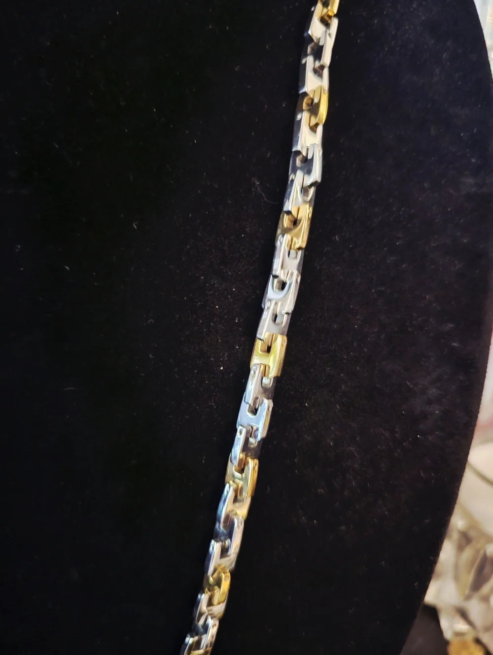 Stainless Steel 2-tone Necklace - Picture 2 of 4